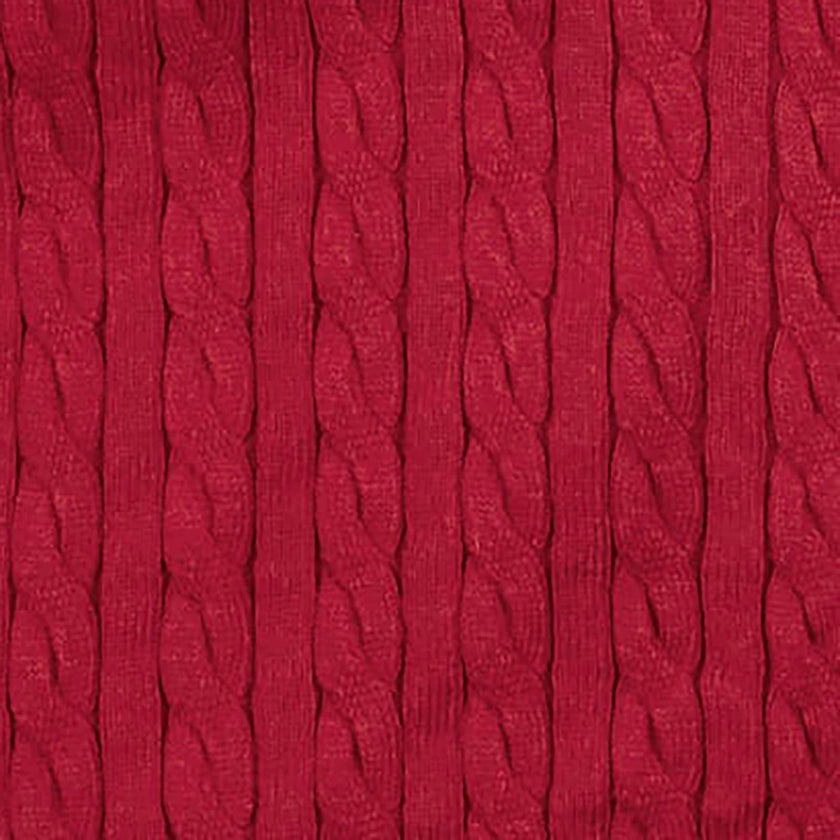Organic Puff Sleeve Button Front Sweater, Red