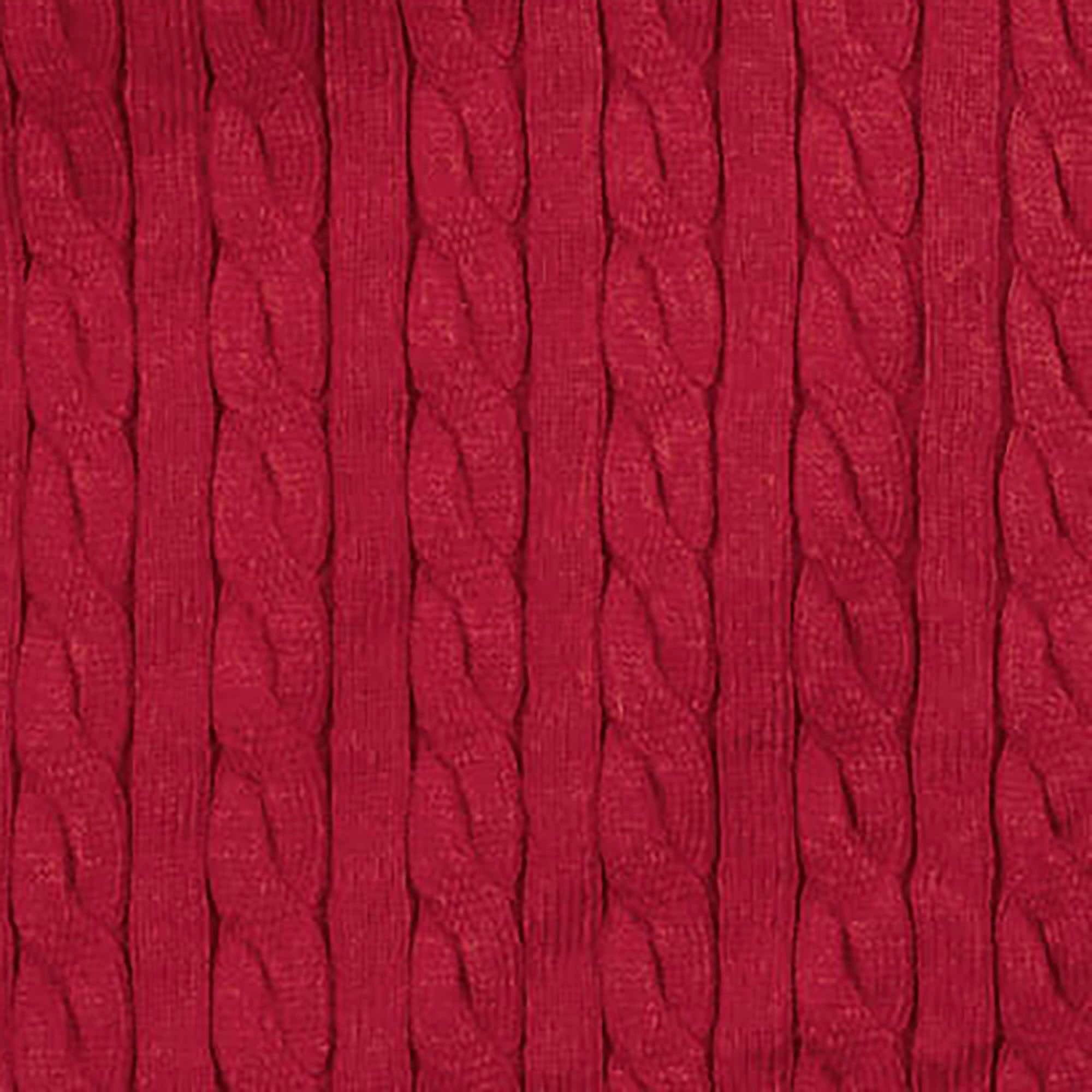 Organic Puff Sleeve Button Front Sweater, Red