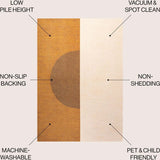 Demie Minimalist Graphic Circle Machine-washable Area Rug