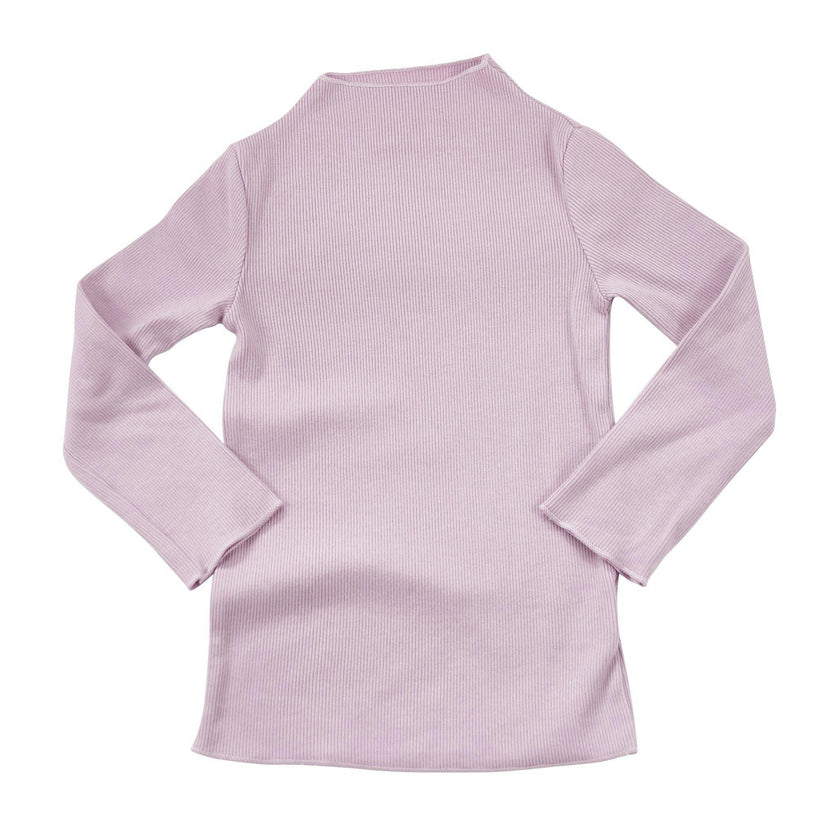Rib Mock Neck Long Sleeve Top
