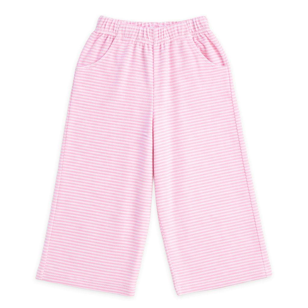Stripe Terry Wide Leg Pant
