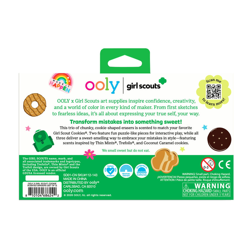 OOLY x Girl Scouts Cookie Scented Erasers - Set of 3