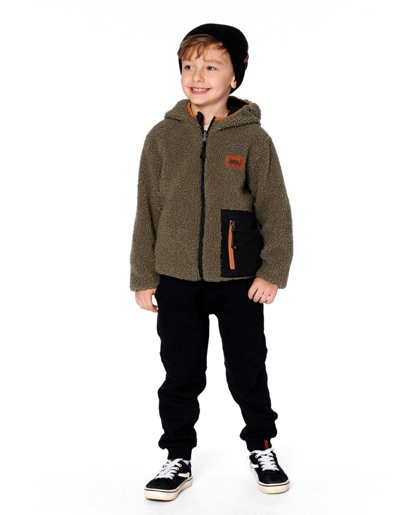 Reversible Mid-Season Sherpa Jacket Khaki