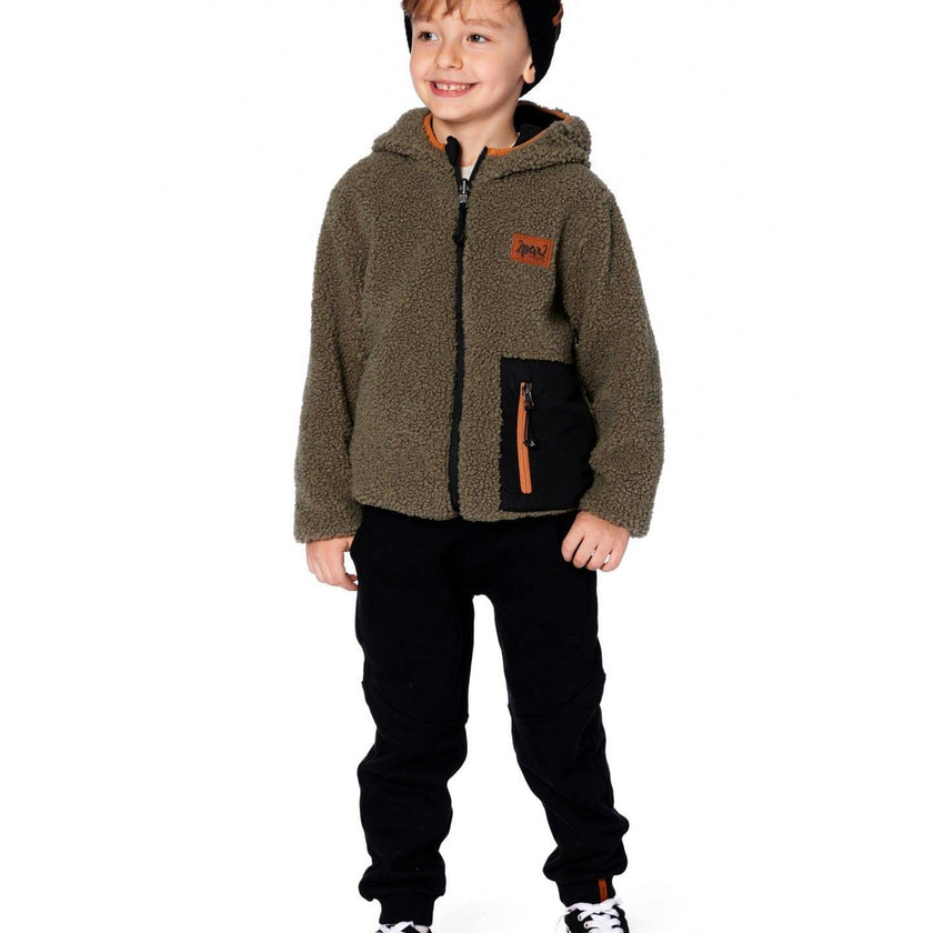 Reversible Mid-Season Sherpa Jacket Khaki