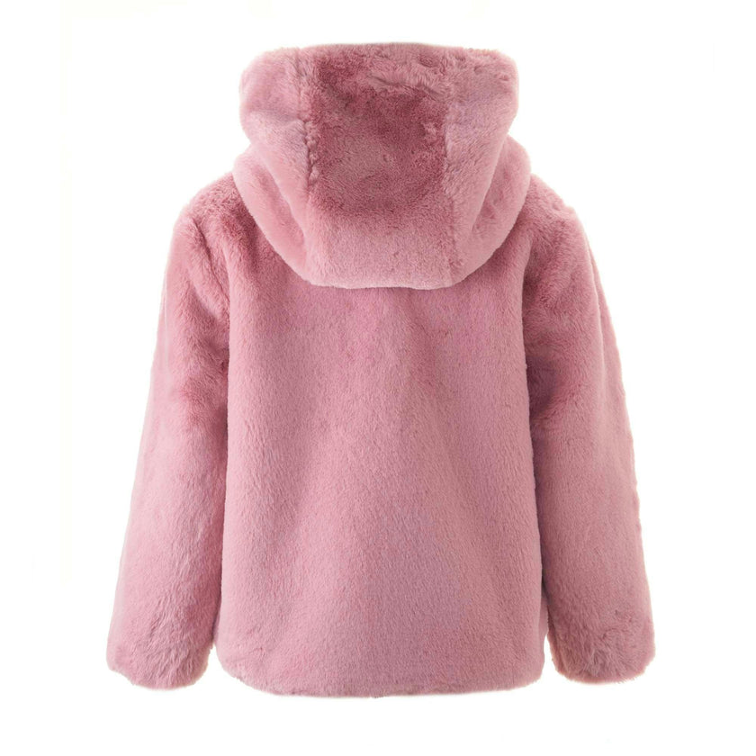 Pink Faux Fur Coat