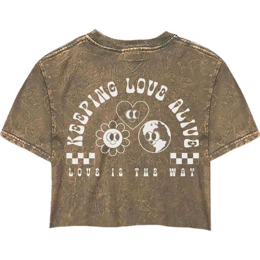 Kid's Keeping Love Alive Crop T-shirt-Girls