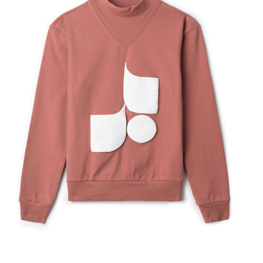 Fennel Neck Sweatshirt Pale Grey Mix
