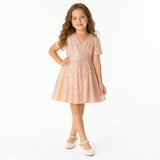 Shine Like a Star Peach Sequin Birthday Dress for Girls