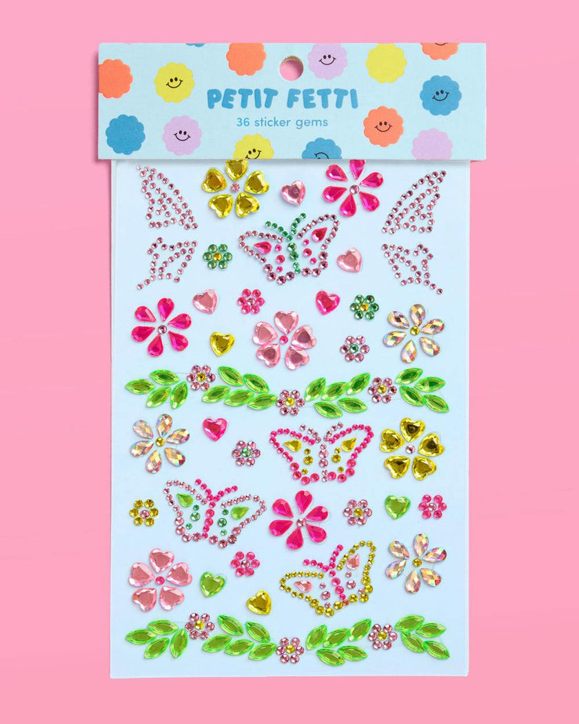 Butterfly Gem Set - 36 adhesive face gems