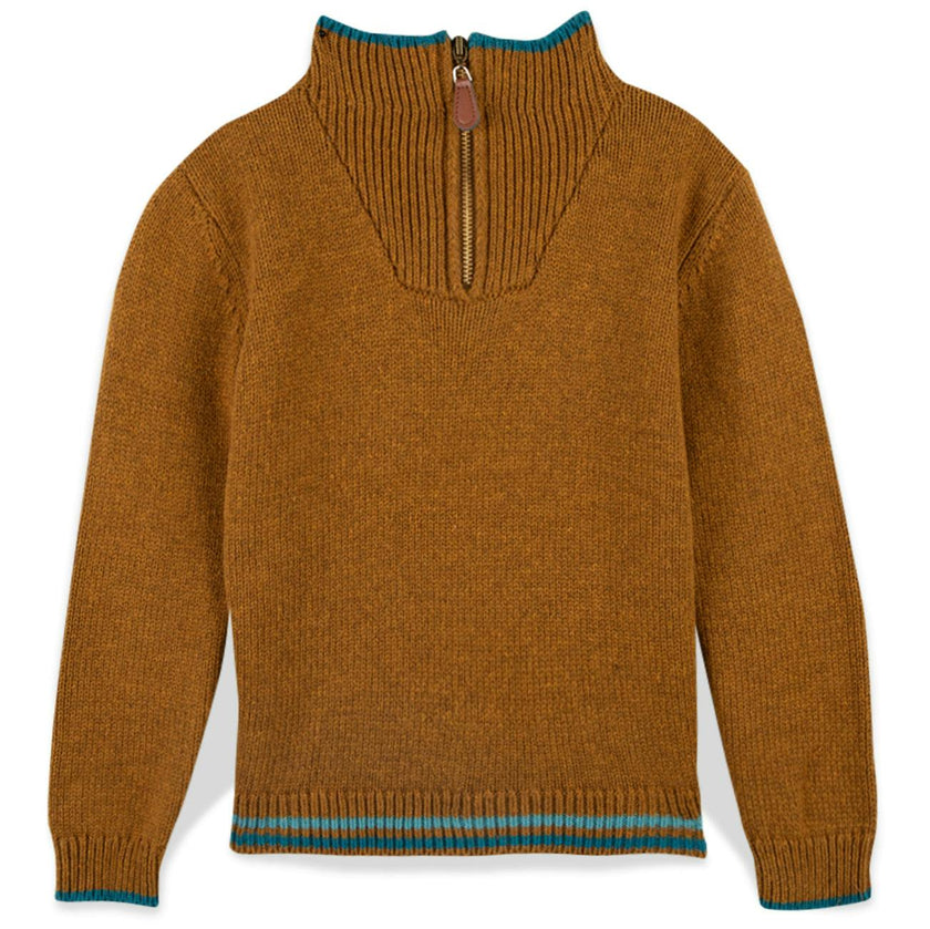 BONTON Contrast Hem Malt Pullover Sweater