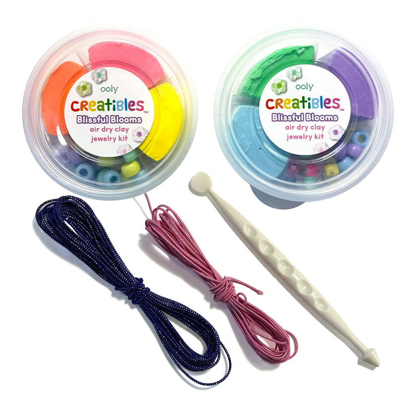 Creatibles Air Dry Clay Jewelry Kit - Blissful Blooms