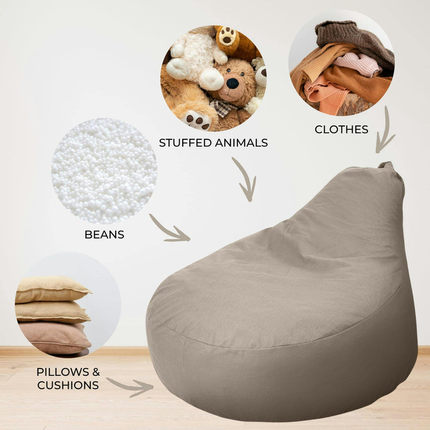 ZICOTO Comfy Bean Bag Chair for Kids - Cozy & Stylish Bean Bag Cover for a Soft Lounger - Durable & Lightweight Bean Bag Chair for Toddlers, Boys & Girls