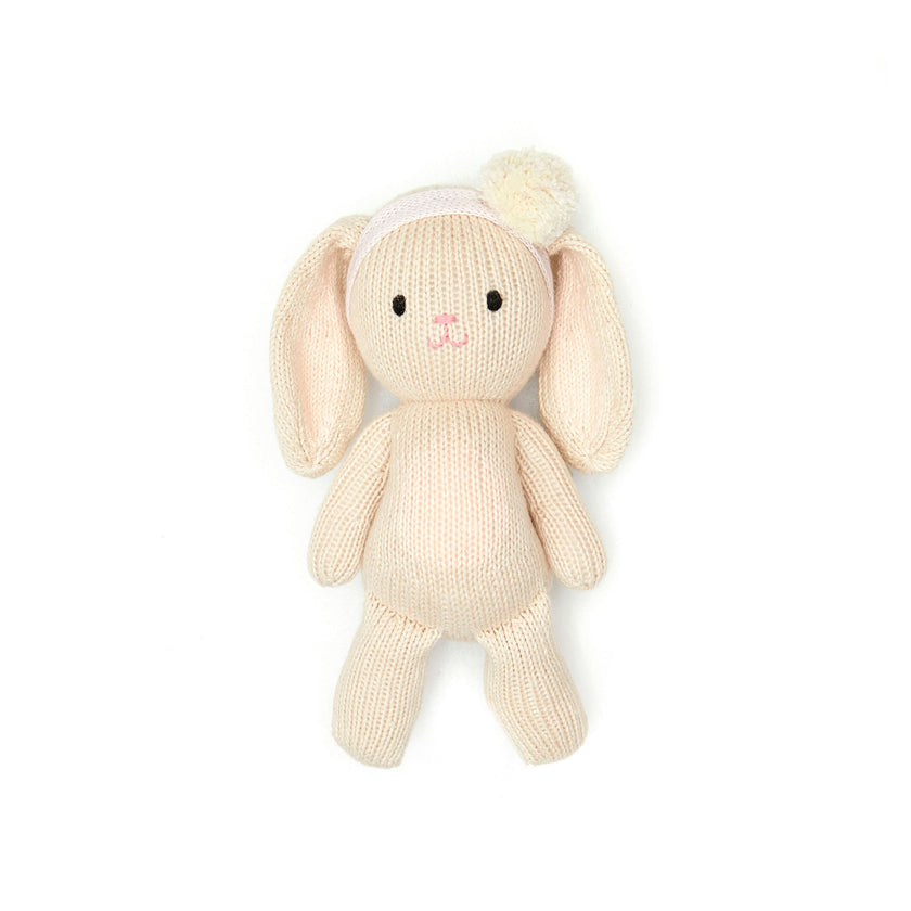 Baby bunny girl with pompom Orchid ice - 8"