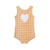Sweetheart 1 Piece Swimsuit | UPF + Recycled - Buckwheat Plaid