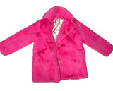Hot Pink Faux Fur Coat