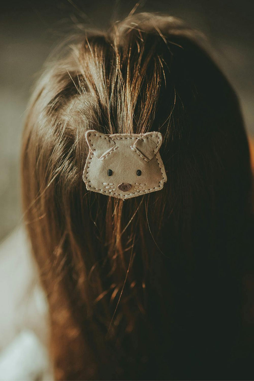 Josy Classic Hairclip | Cat | Lilac Nubuck