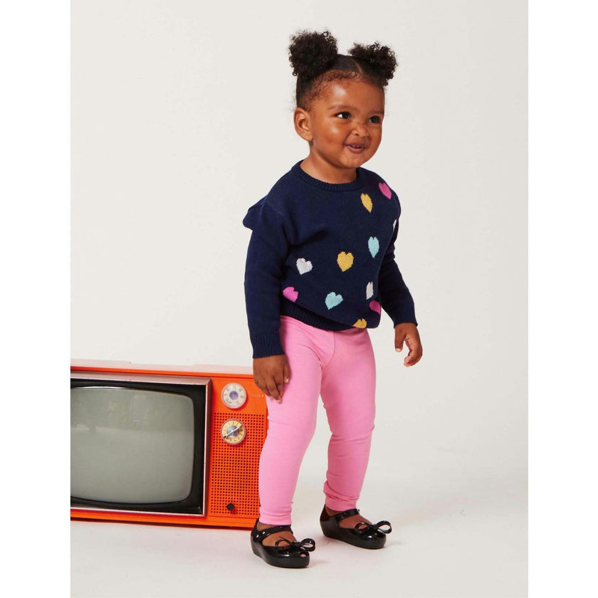Infant Heart Sweater w/Pink Legging Set