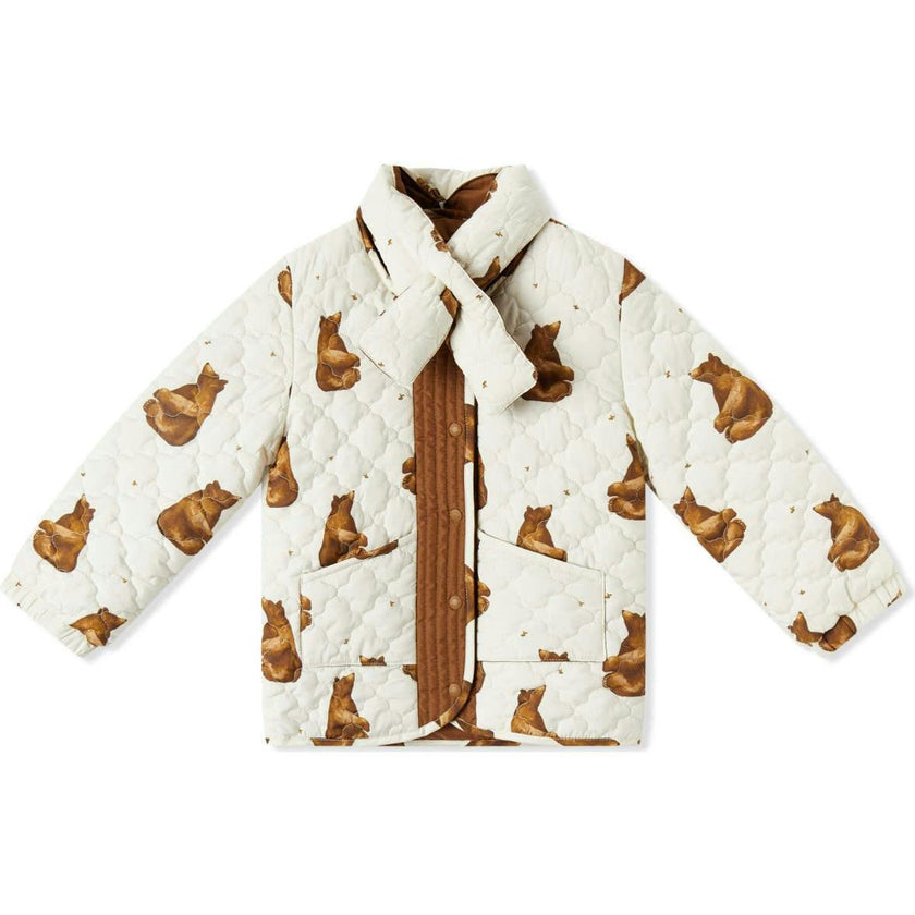 Honey Quilted Jacket and Scarf
