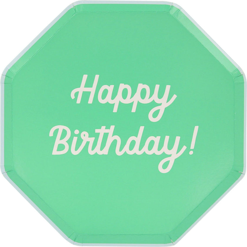 Mixed Happy Birthday Side Plates