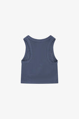 Rayon Rib Shirred Sleeveless Tank