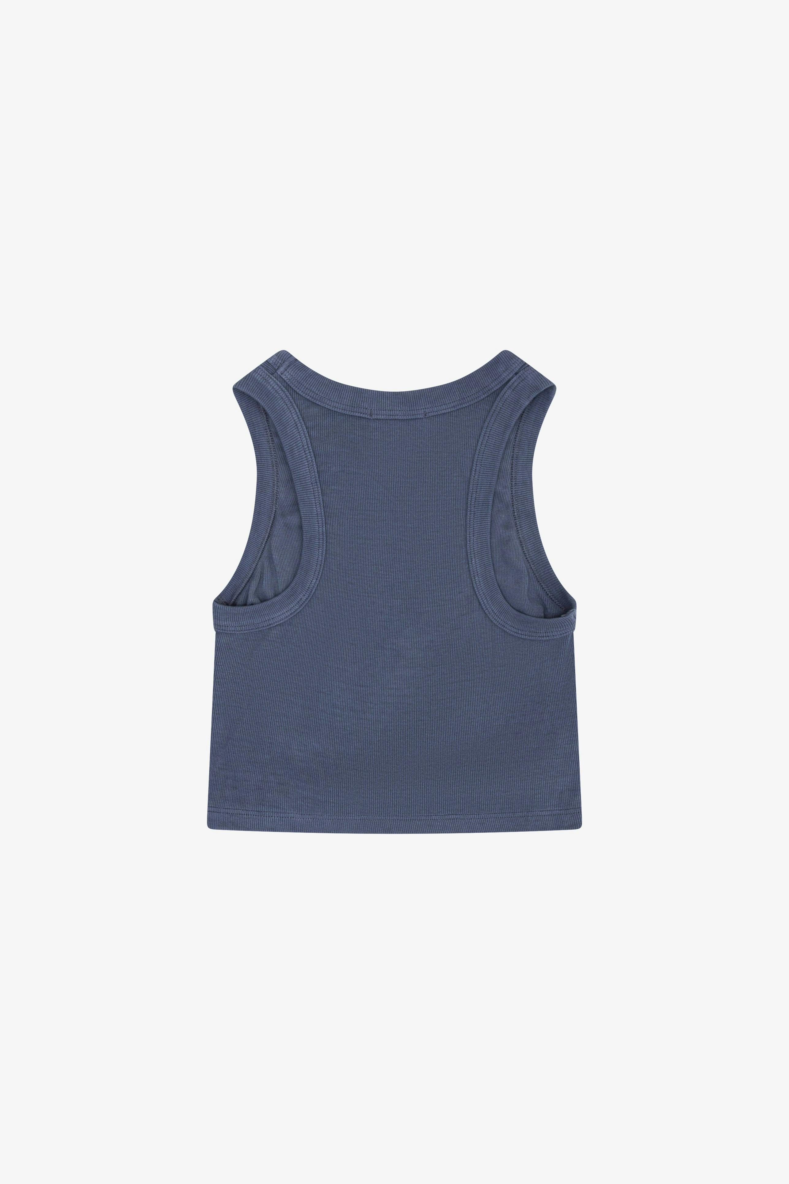 Rayon Rib Shirred Sleeveless Tank