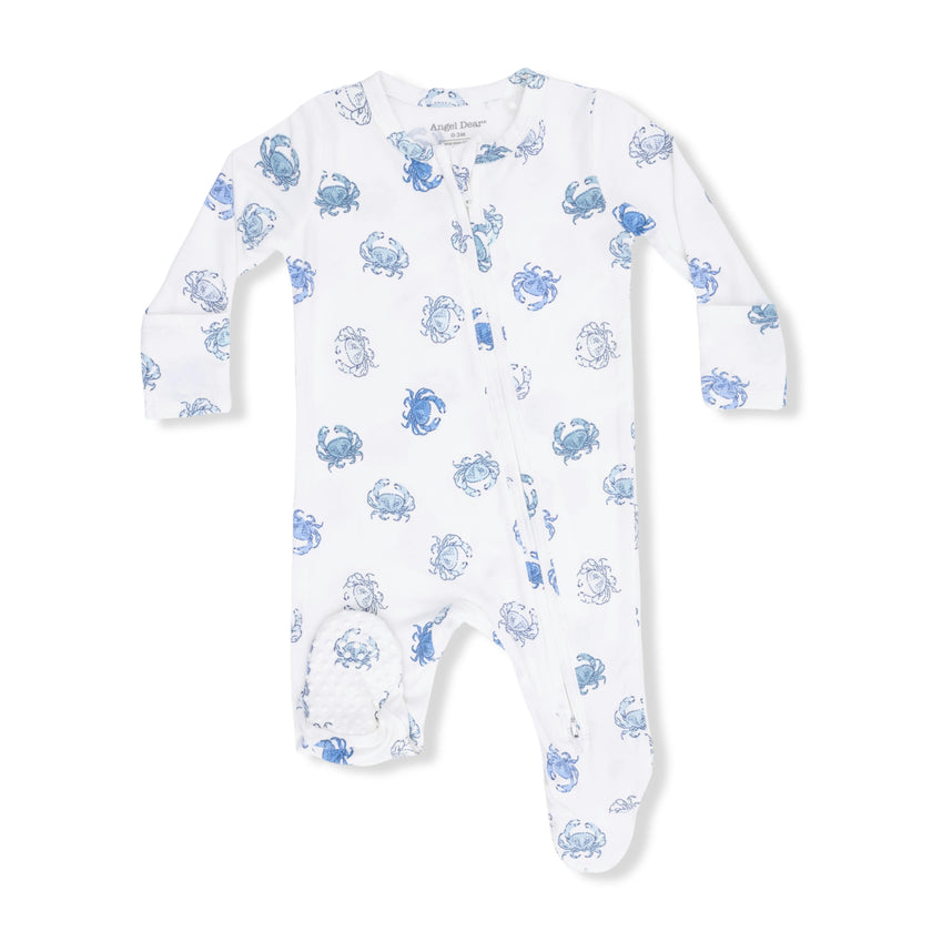 Blue Crabs - 2 Way Zipper Footie