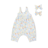 Georgia Floral - Tie Back Romper & 2 Pack Hair Bow Set
