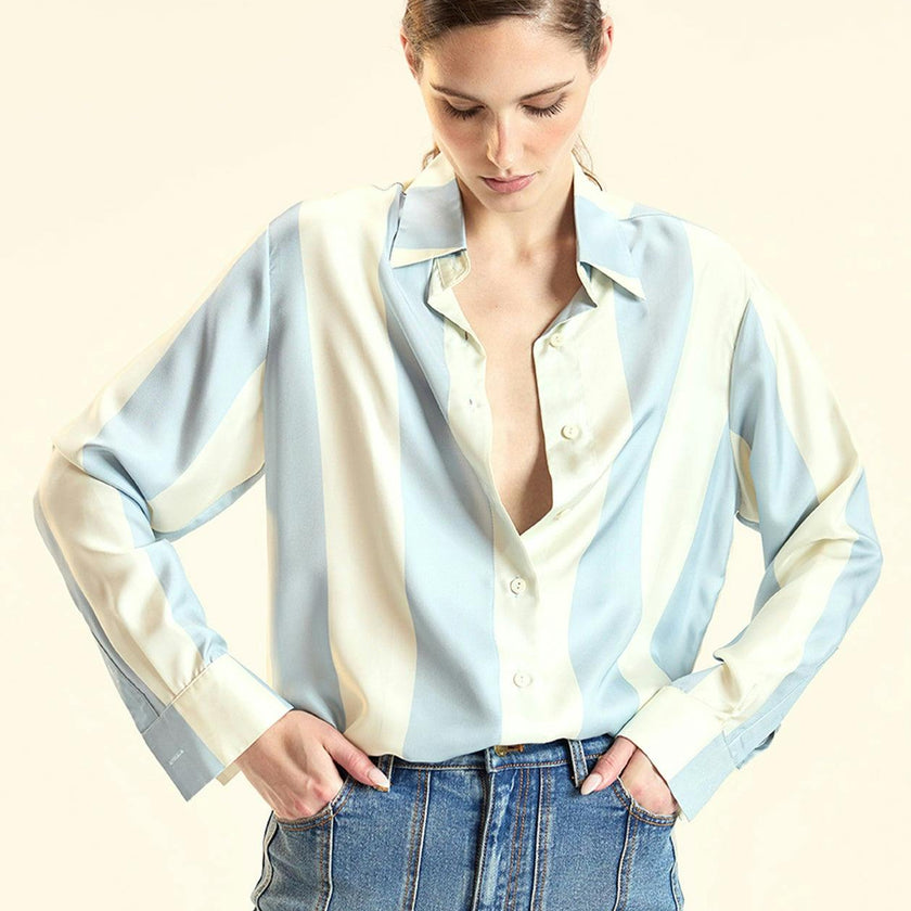 Collectible Stripe Silk Shirt