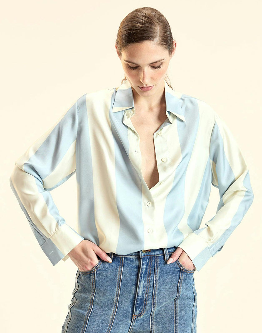 Collectible Stripe Silk Shirt