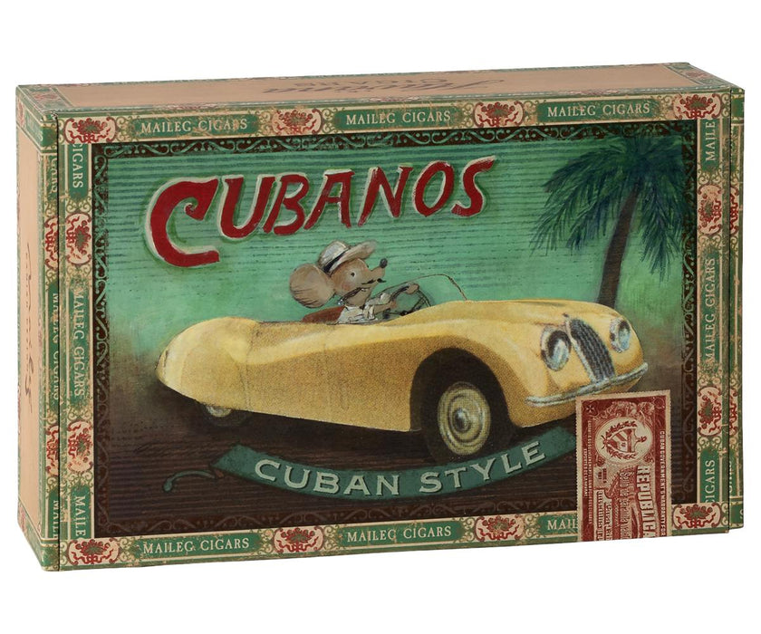 Grandma and grandpa mice in cigarbox