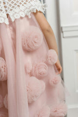 Rosa Pink Tulle Flower Dress
