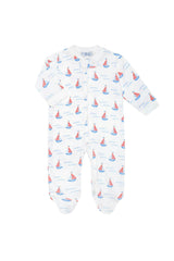 Sailboats Zipper Footie