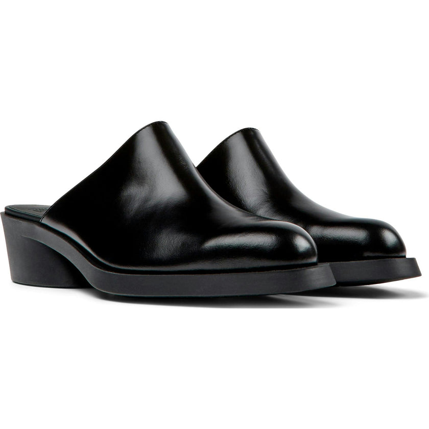 Women's Bonnie Leather Mules, Black