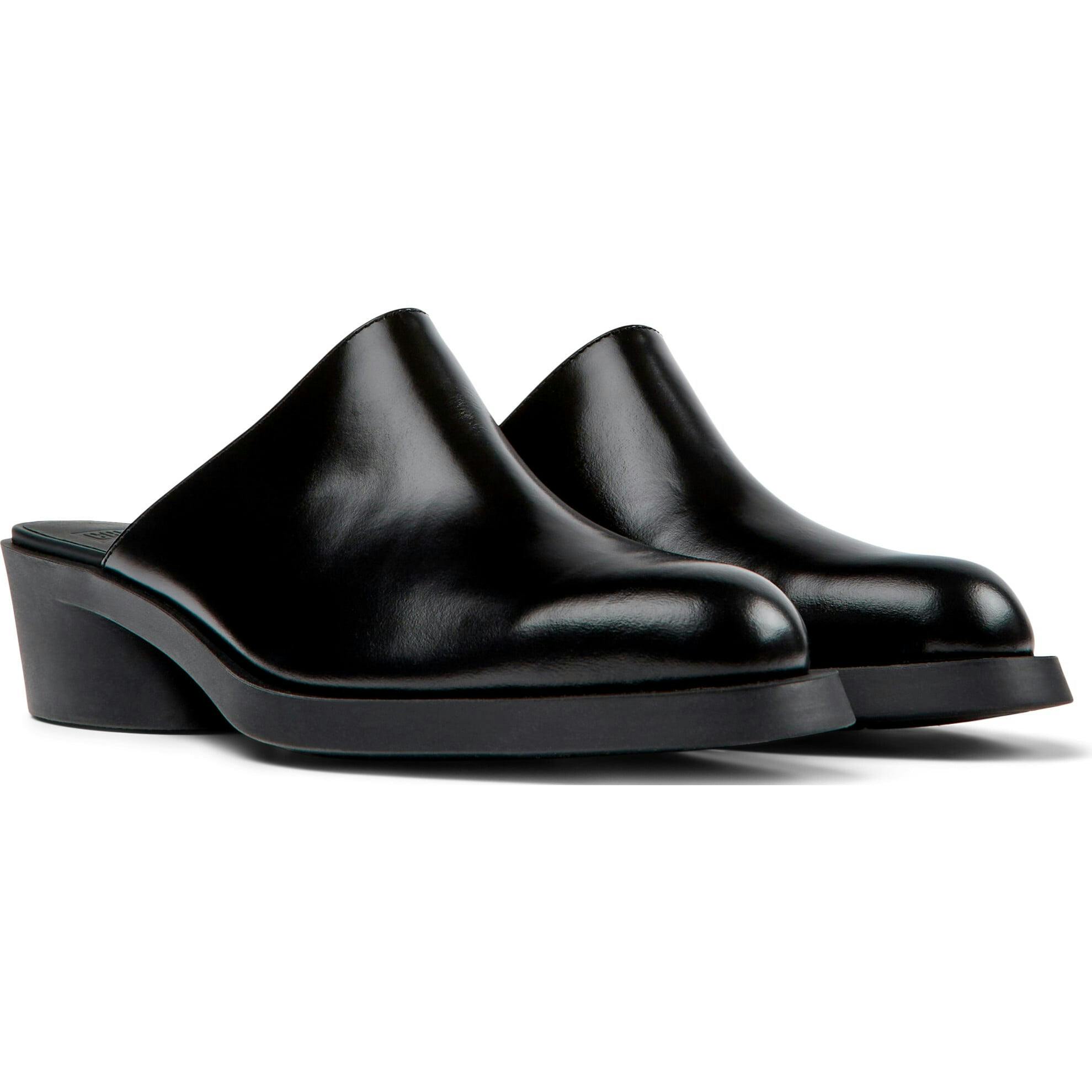 Women's Bonnie Leather Mules, Black