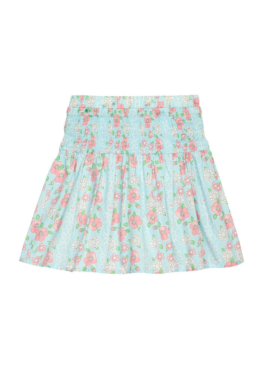 Shirred Circle Skirt Skirt - Meadow Marguerite Floral