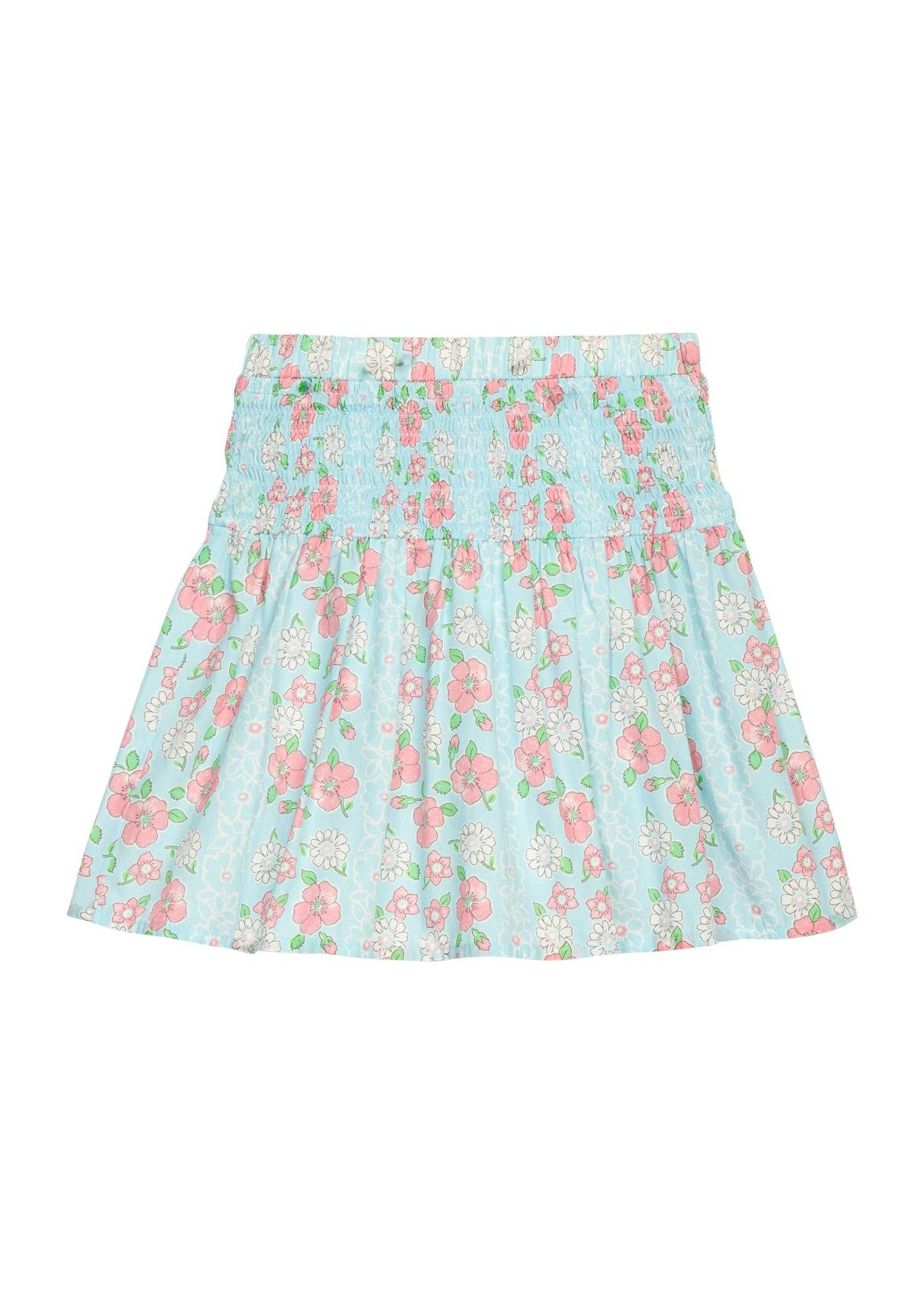 Shirred Circle Skirt Skirt - Meadow Marguerite Floral