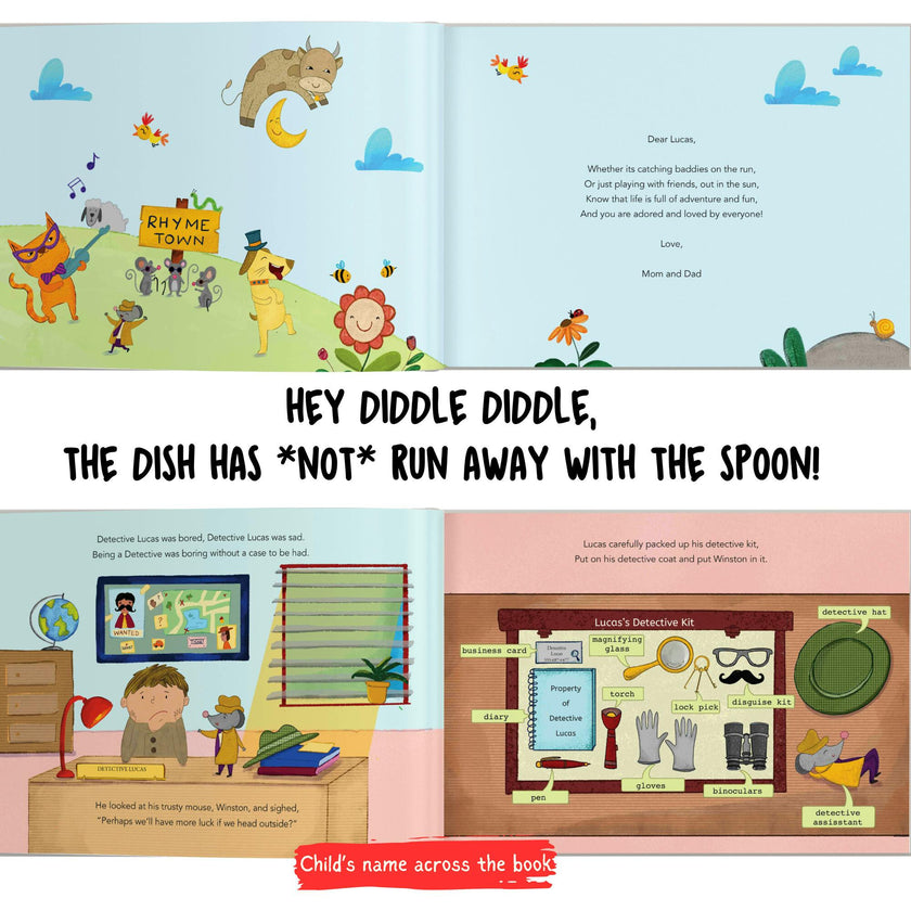 Your Child the Detective: The Case of the Disappearing Dish (Personalized Nursery Rhyme Book)