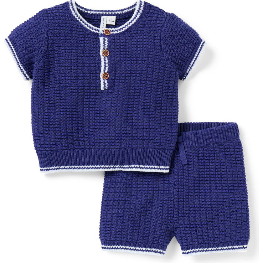 Baby Waffle Knit Matching Set