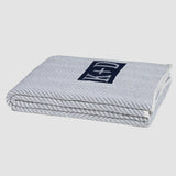 Custom Personalized Sustainable Knit Throw Blanket - Herringbone Initials
