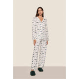 Gisele Printed TENCEL Modal Long PJ Set, White