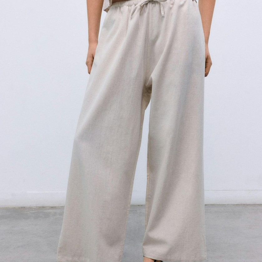 Melissa Woman Pant Palazzo Sand Vigore