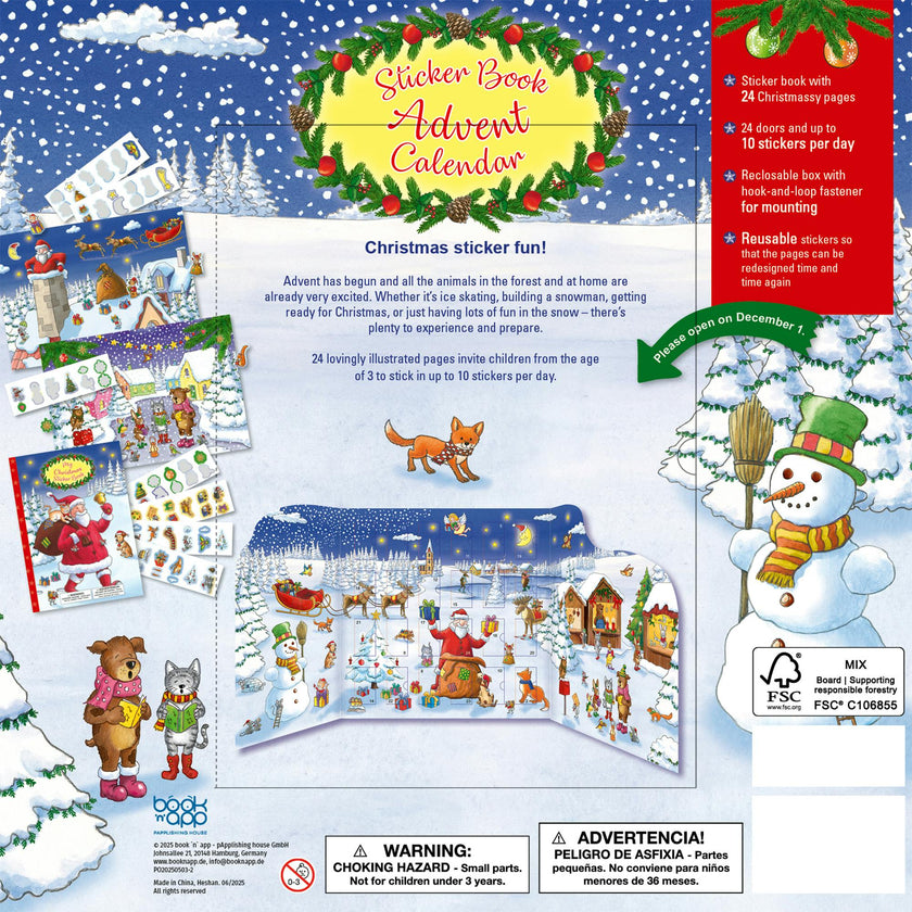 Sticker Book Advent Calendar: Santa