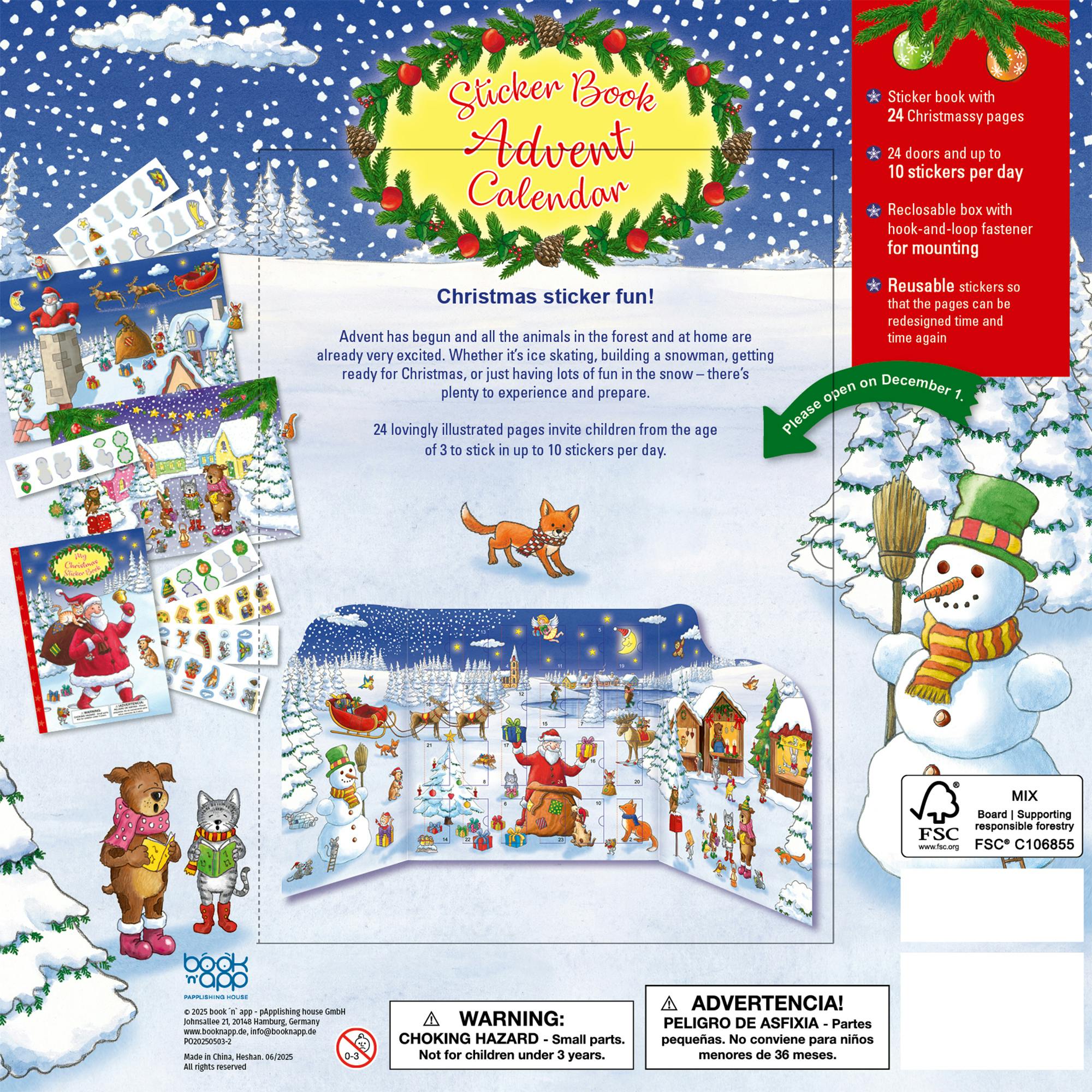 Sticker Book Advent Calendar: Santa