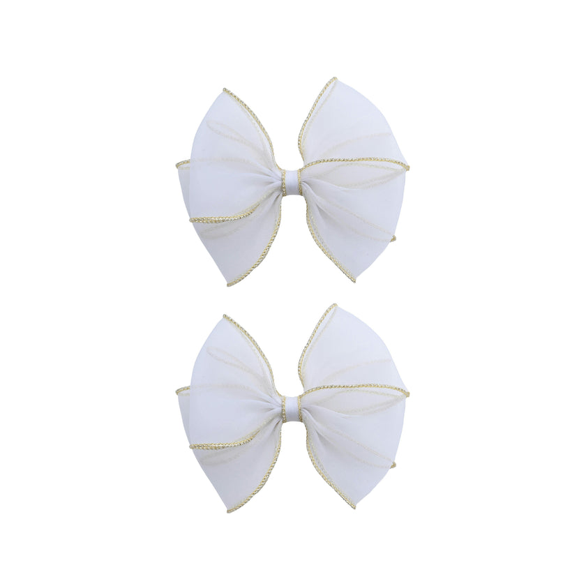 Tulle Glitter Bow Hir Clip Set