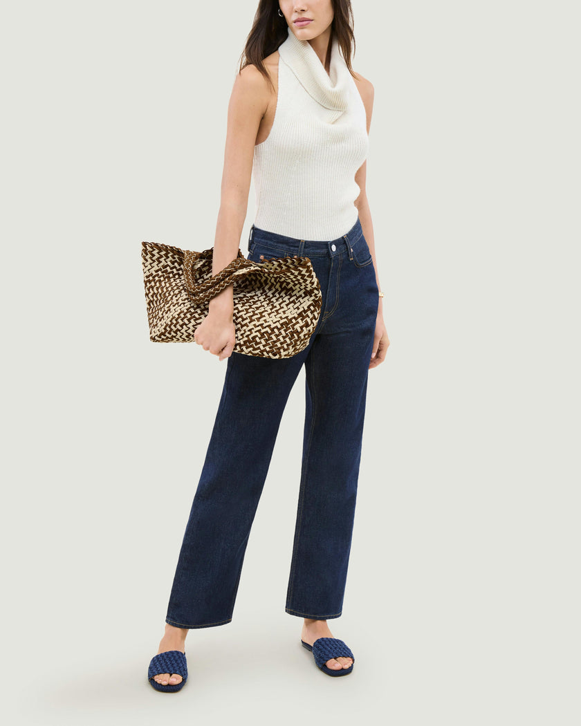 St. Barths Medium Tote Double Weave | Carmel