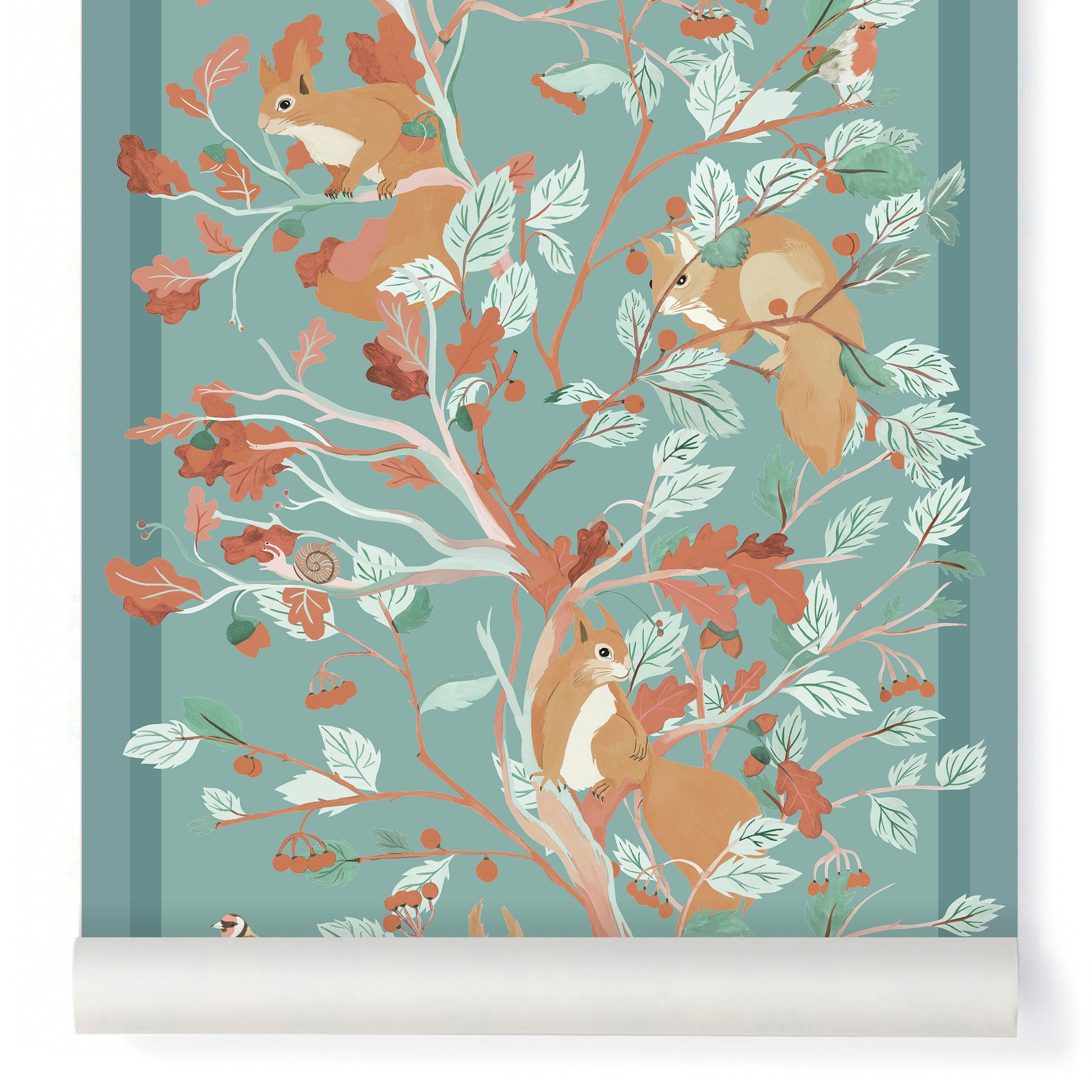 Papier peint CASSE-NOISETTE coloris Vert d'eau