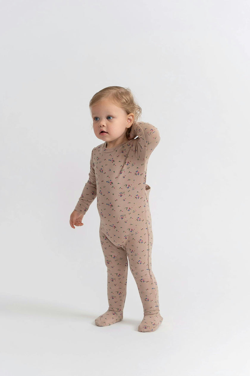 Floral printed Onesie Burgundy