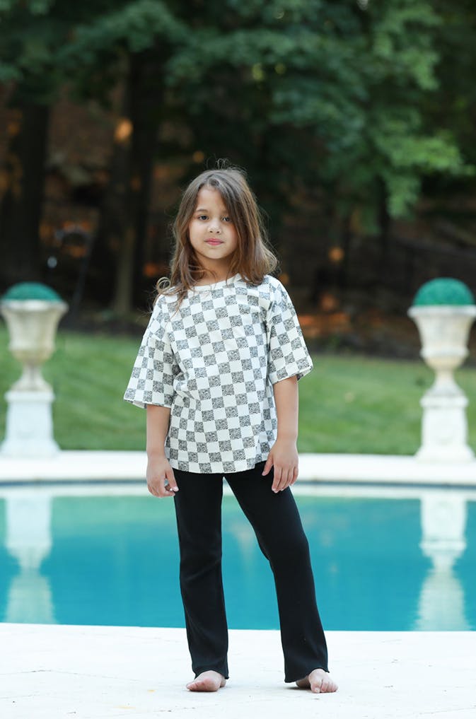 Organic Cotton Slim Flare Ribbed Pant