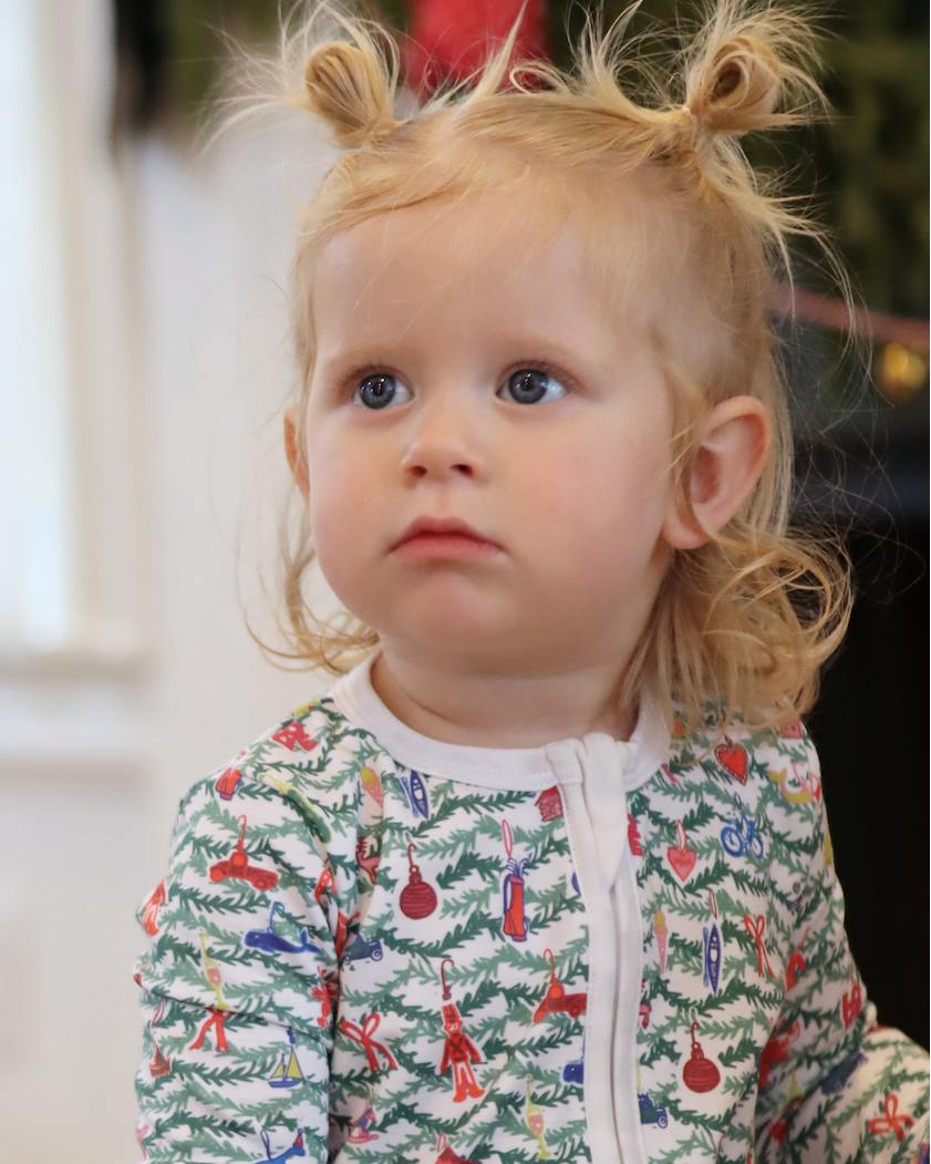 Oh Christmas Tree Zip Baby Onesie