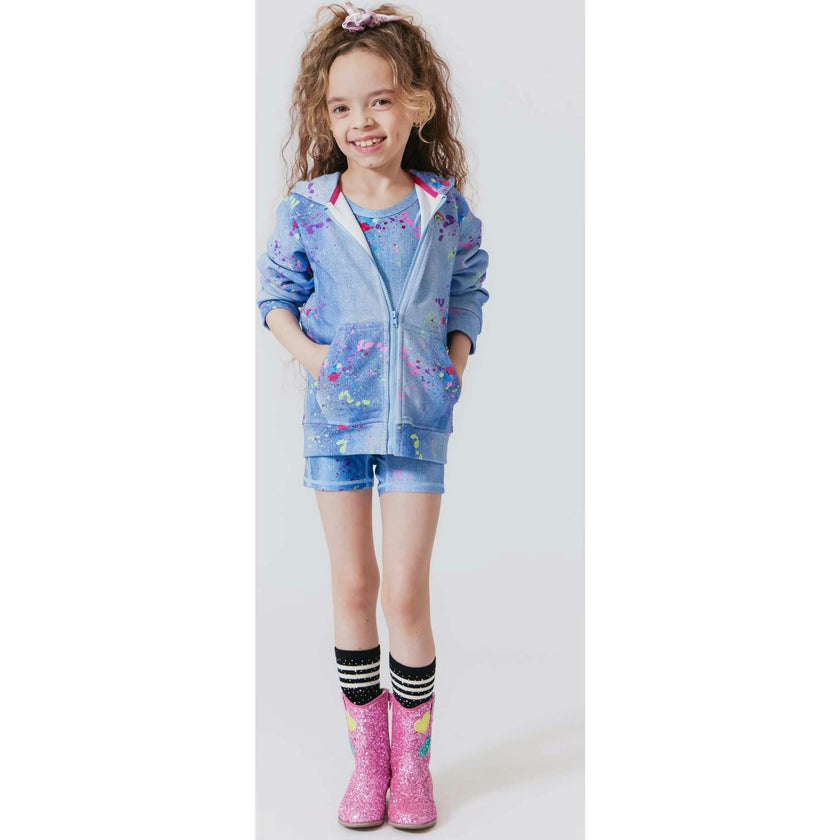 Girls Oversized Drop Shoulder Full-Zip Hoodie